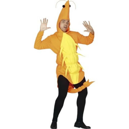 Crevette Terrifiante - Déguisement Orange Fantaisie - Costume Halloween Homme