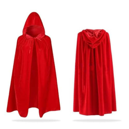 Envoûtant Rouge Velours - Cape à Capuche Halloween - Costume Vampire Adulte