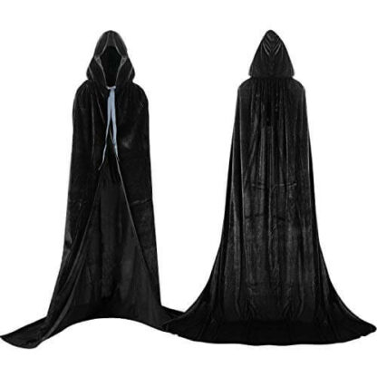 Sombre Séduction - Cape de Velours Noir - Costume Halloween Adulte